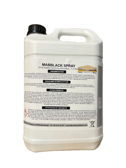 Noir de soubassement pulvérisable