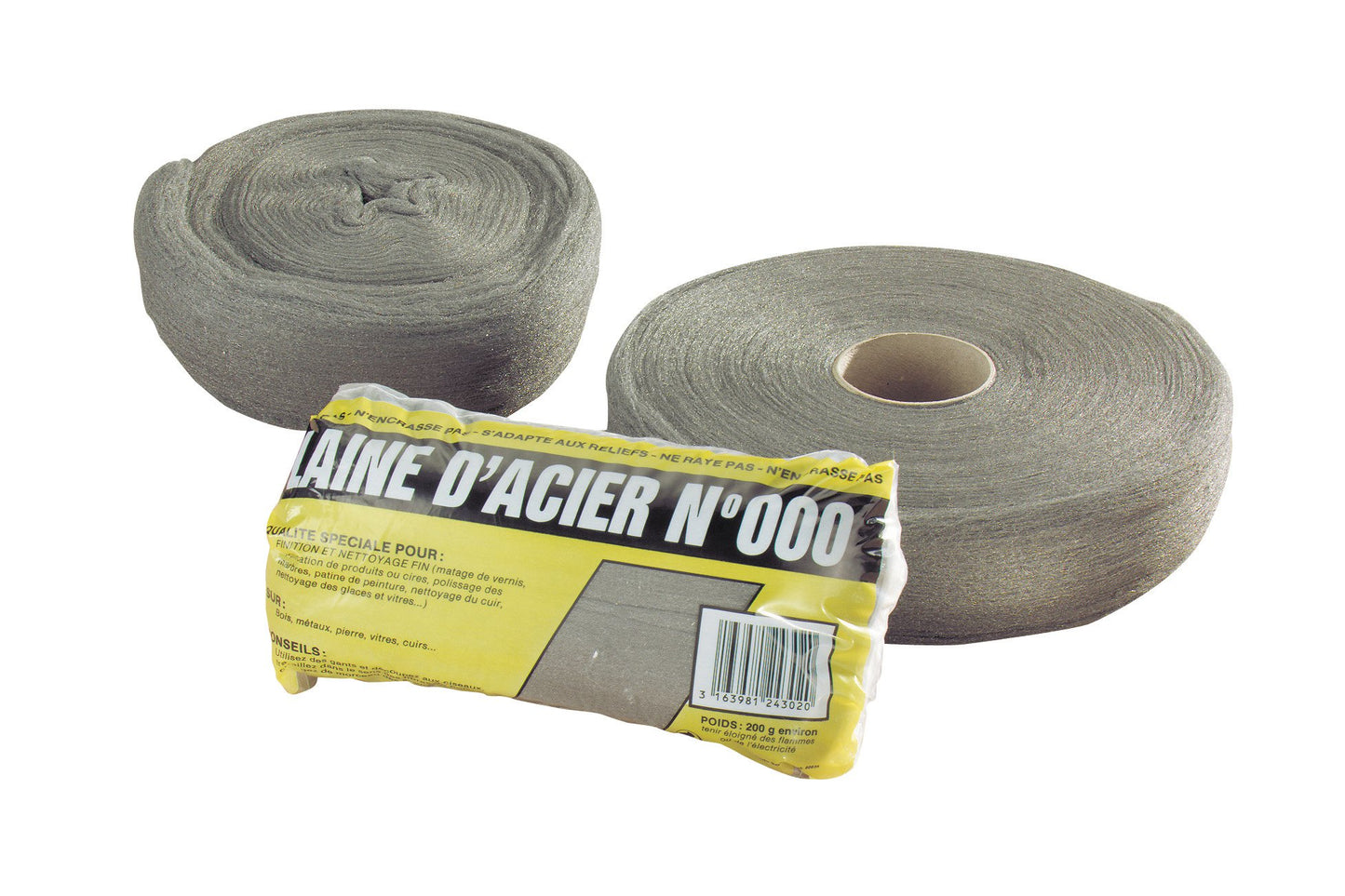 Laine d'acier grain 000 - 200 gr