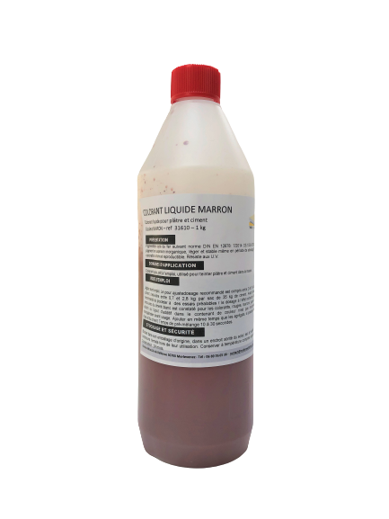 Colorant liquide marron pour béton et plâte 1 kg