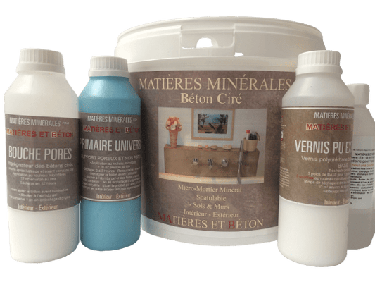 Kit béton ciré escalier, sol de chambre, mur