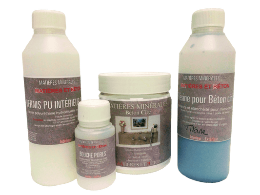 Kit de réparation béton ciré, échantillon test