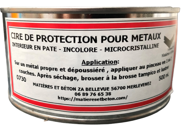 cire microcristalline de protection métaux
