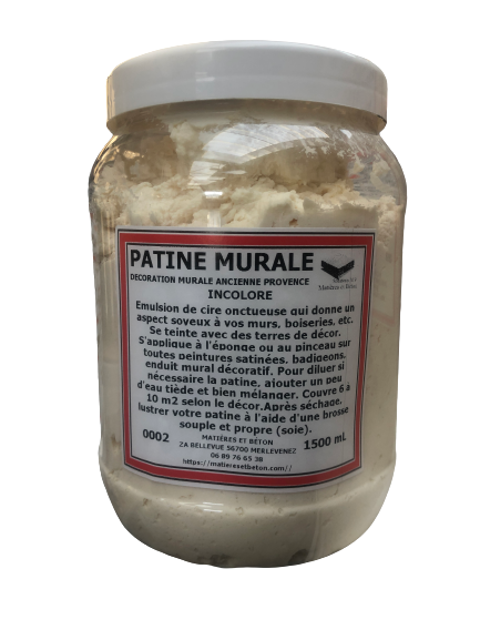Cire murale aqueuse de protection plâtre, badigeon, argile, stuc, tadelackt, chaux