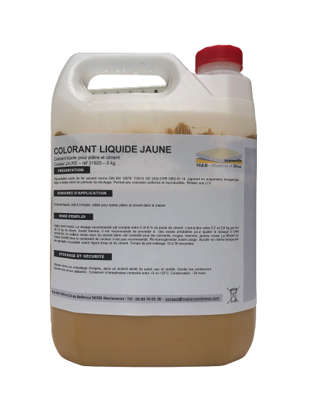 colorant liquide jaune 5 kg