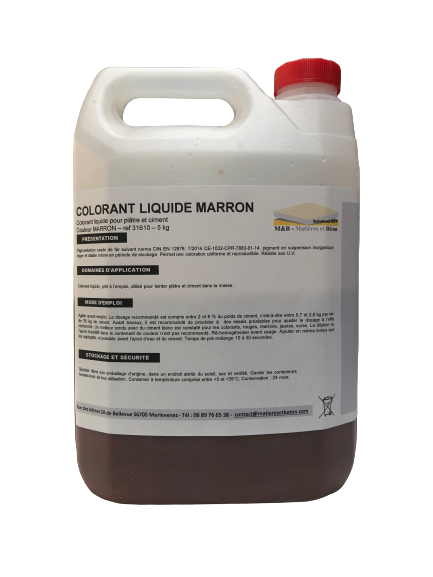 Colorant liquide pour béton et mortier