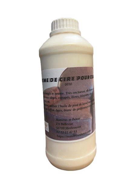 Crème de cire incolore pour cuir
