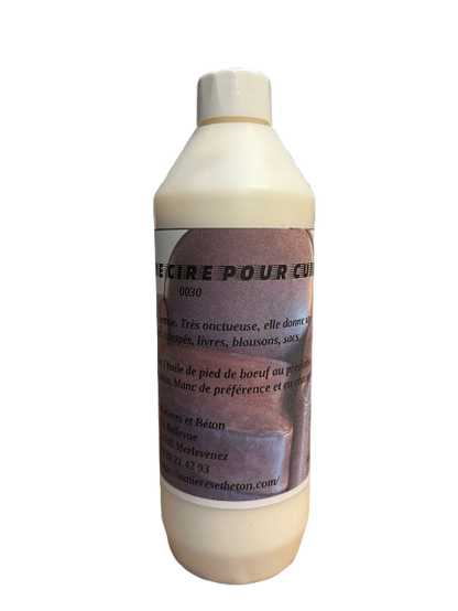 Crème de cire incolore pour cuir