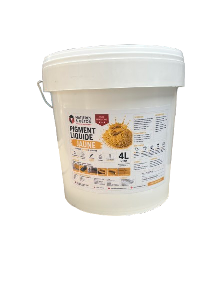 Pigment liquide jaune professionnel pour béton