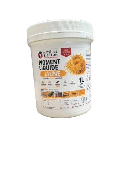 Pigment liquide jaune professionnel pour béton