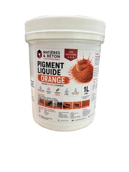 Pigment liquide professionnel orange pour béton