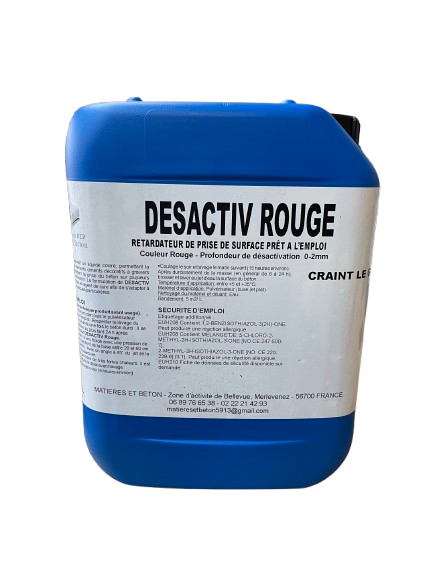 Désactivant béton et produit de cure