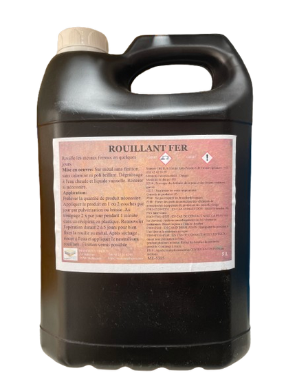 Produit pour rouiller le fer, rouillant fer