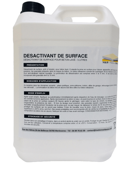 Désactivant béton lavé 2/4 mm prix discount