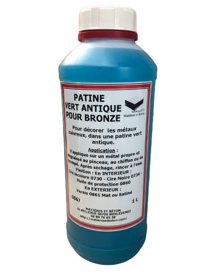 Patine vert de gris pour cuivre, bronze, laiton