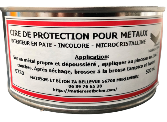 cire microcristalline  de protection métaux