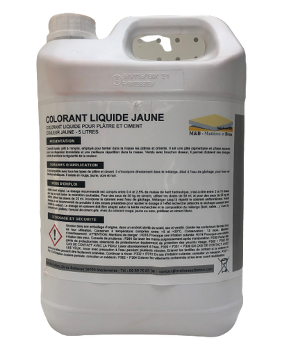 Colorant liquide pour béton, mortier et plâtre